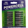 Μπαταρίες Powercell AAA Super Extra Heavy Duty – 16τμχ.