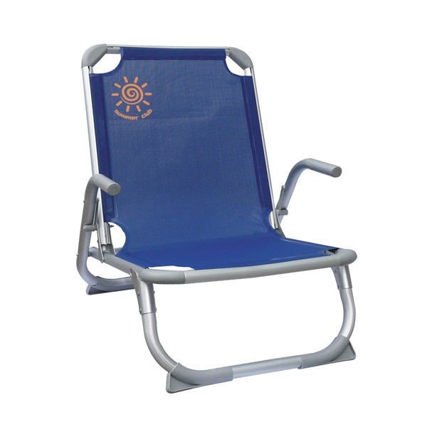 Καρέκλα Παραλίας Αλουμινίου, χαμηλή με ενίσχυση