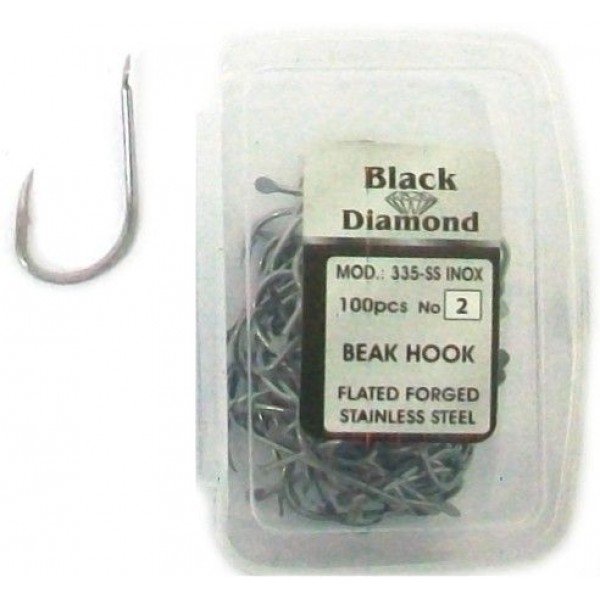 Παπαγάλος Blister 100 τεμ.335-SS INOX Black Diamond 