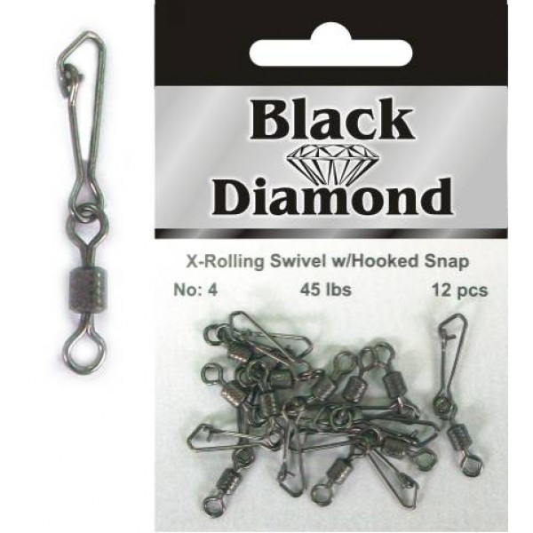 Μαύρο, Γρόσα 12Χ12 ROLLING + HOOKED Black Diamond